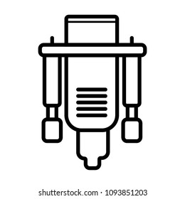 Monitor hardware icon ,cabel