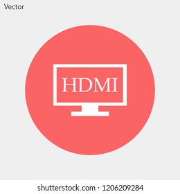 monitor hdmi vector icon eps 10
