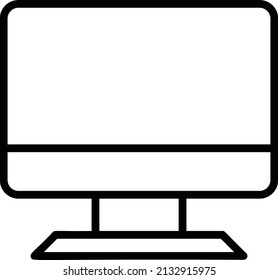 Monitor-Symbol, Art- und Design-Zeichen und Symbol einzeln auf weißem Hintergrund.