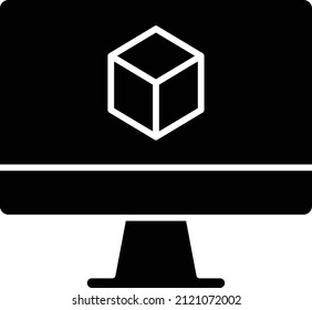 Monitor Icon, Augmented Reality Sign and Symbols.