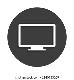 monitor icon in Badge style with shadow 