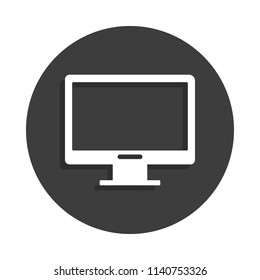 monitor icon in Badge style with shadow 
