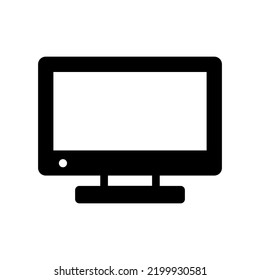 Monitor icon in black color.