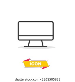 Monitor icon in black colour 