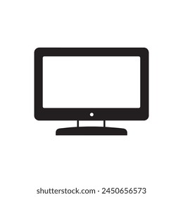 Monitor icon. Black Monitor icon on white background. Vector illustration