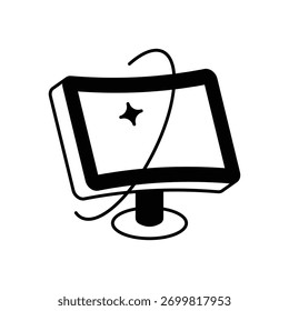 Monitorsymbol sauber und moderne Vektorgrafik