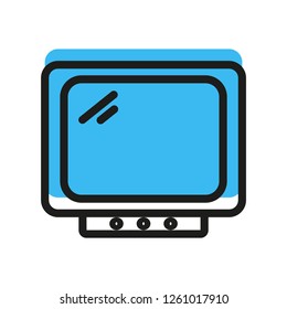 monitor icon with color style
