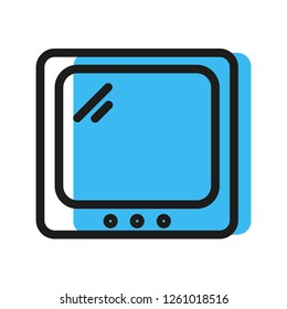 monitor icon with color style