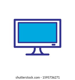 monitor icon, color style design