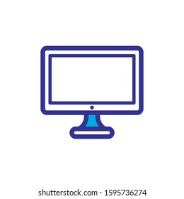 monitor icon, color style design