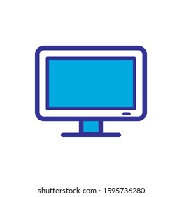 monitor icon, color style design