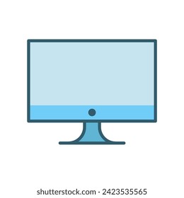 monitor icon of color style design vector template