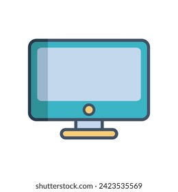 Monitorsymbol für Farbstil-Design, Vektorvorlage