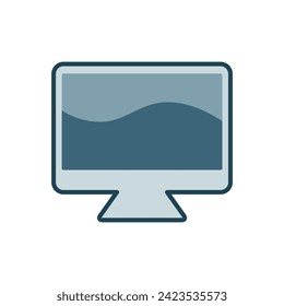 icono de monitor plantilla vectorial de diseño de estilo de color