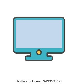 monitor icon of color style design vector template
