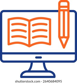 Monitor Icon Color Vector Illustration