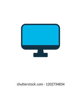 Monitor icon colored symbol. Premium quality isolated screen element in trendy style.