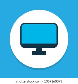 Monitor icon colored symbol. Premium quality isolated screen element in trendy style.