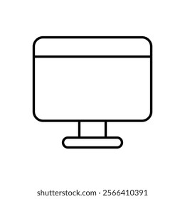 Monitor icon. Computer hardware icon design. vector graphic