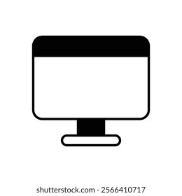 Monitor icon. Computer hardware icon design. vector graphic