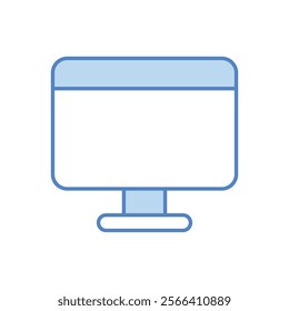 Monitor icon. Computer hardware icon design. vector graphic