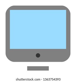monitor icon - computer monitor isolated, tv screen illustration - Vector computer