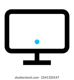 Monitor icon. monitor, computer, pc, screen, display, device, lcd, desktop, electronic, technology. Vector icon illustration
