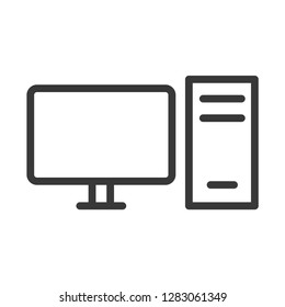 Monitor icon. Computer symbol modern, simple, vector, icon for website design, mobile app, ui. Vector Illustration