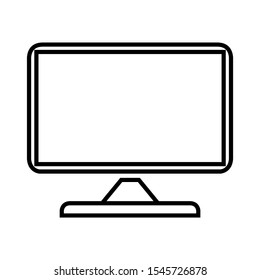 Monitor icon design. Computer icon in trendy outline style design. Vector illustration.