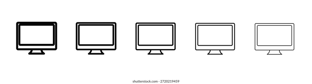 Diseño del icono del monitor, logotipo, App, interfaz de usuario. Ilustración vectorial, EPS