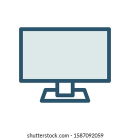 Monitor icon design template, color style