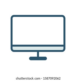 Monitor icon design template, color style