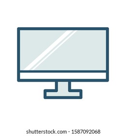 Monitor icon design template, color style