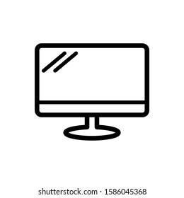 Monitor icon design template, outlined style, editable stroke
