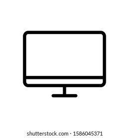Monitor icon design template, outlined style, editable stroke