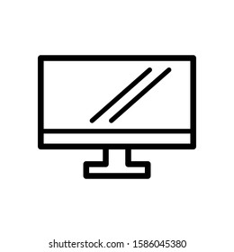 Monitor icon design template, outlined style, editable stroke