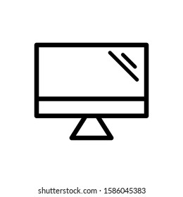 Monitor icon design template, outlined style, editable stroke