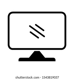 Monitor icon design. monitor icon in trendy flat style design. Vector illustration.