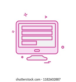 Monitor icon design vector