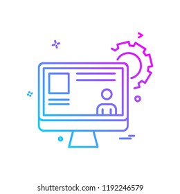 Monitor icon design vector