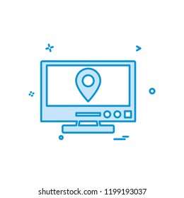 Monitor icon design vector