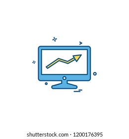 Monitor icon design vector