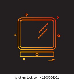 Monitor icon design vector