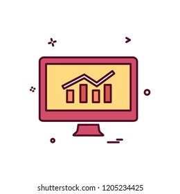 Monitor icon design vector