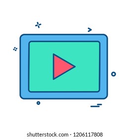 Monitor icon design vector