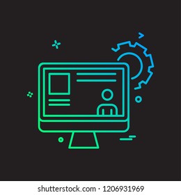 Monitor icon design vector
