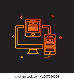 Monitor icon design vector