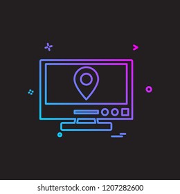 Monitor icon design vector