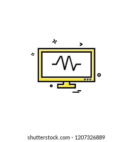 Monitor icon design vector 