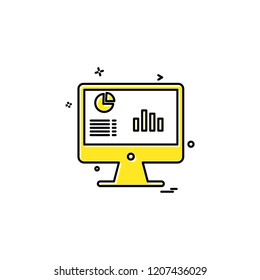 Monitor icon design vector